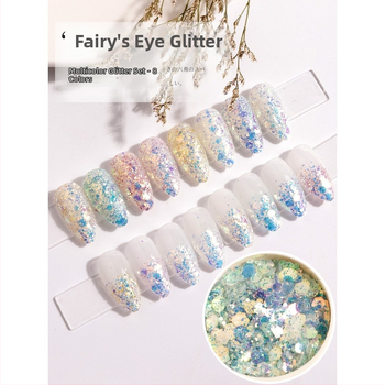 DIY διακοσμητικά νυχιών με γκλίτερ μίξη 32 g, αλουμίνιο οξείδιο, μοτίβο Έτος του Αλόγου