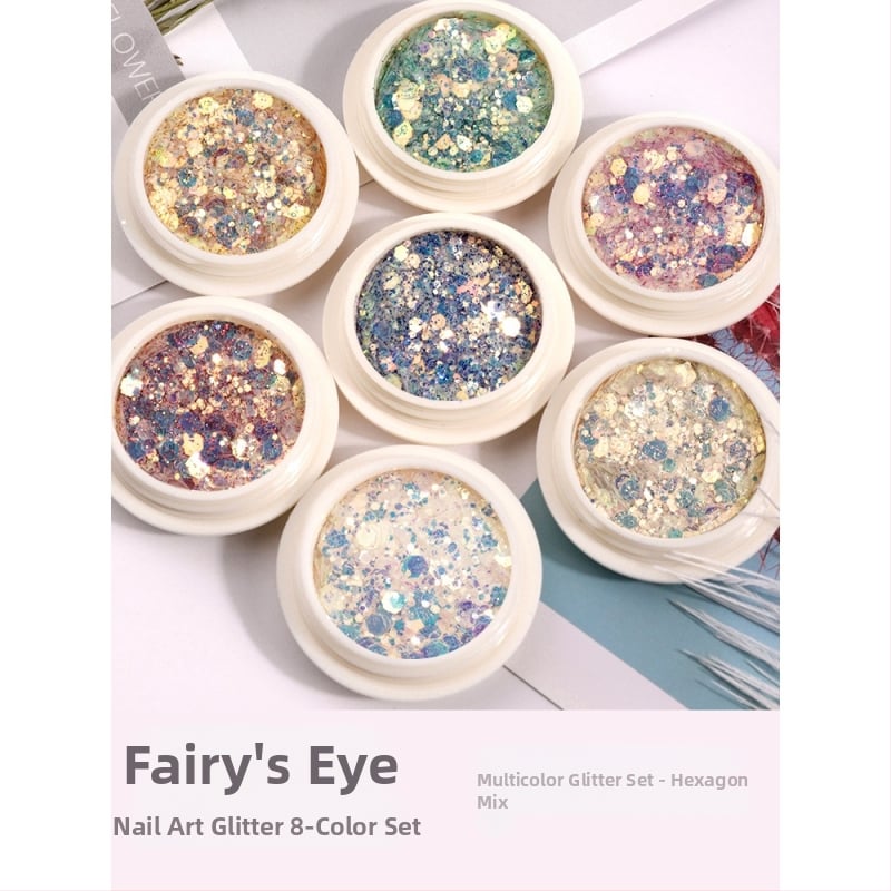 DIY διακοσμητικά νυχιών με γκλίτερ μίξη 32 g, αλουμίνιο οξείδιο, μοτίβο Έτος του Αλόγου