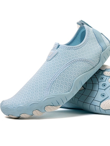 Unisex παπούτσια νερού για πεζοπορία σε ποτάμι, γρήγορο στέγνωμα, αντιολισθητική σόλα από καουτσούκ, επάνω μέρος με πλέγμα, χαμηλός σχεδιασμός