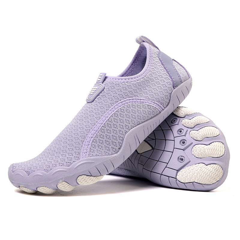 Unisex παπούτσια νερού για πεζοπορία σε ποτάμι, γρήγορο στέγνωμα, αντιολισθητική σόλα από καουτσούκ, επάνω μέρος με πλέγμα, χαμηλός σχεδιασμός