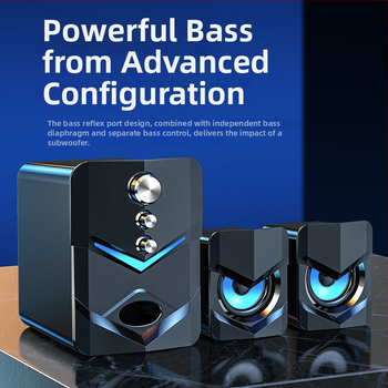 SADA Difuzor de birou pentru PC/Laptop cu Bluetooth, sunet 2.1, subwoofer