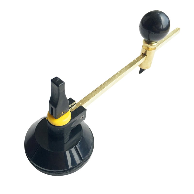 Κόπτης κύκλου γυαλιού με εξάτροχο λαδωμένο κύλινδρο· σύνδεση από κράμα μετάλλου· ηλεκτροπλατίωση· βάρος 0,2 kg