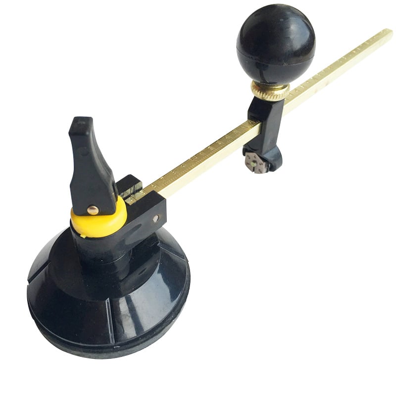 Κόπτης κύκλου γυαλιού με εξάτροχο λαδωμένο κύλινδρο· σύνδεση από κράμα μετάλλου· ηλεκτροπλατίωση· βάρος 0,2 kg