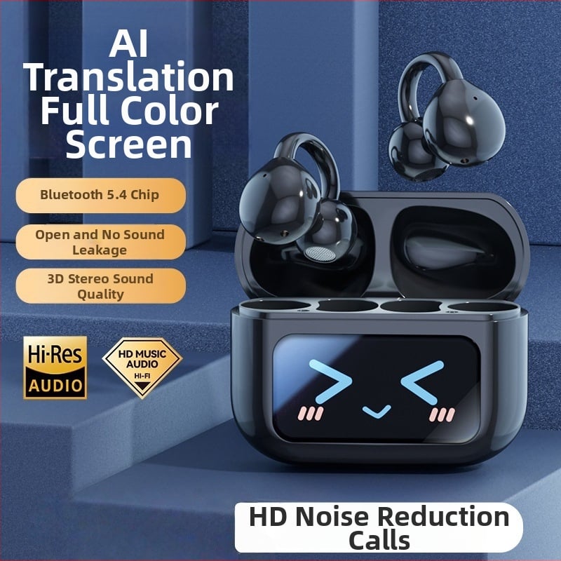 Ασύρματες ακουστικά οστικής αγωγής M100, κλιπ για το αυτί, Bluetooth 5.0, ακύρωση θορύβου, αυτονομία άνω των 8 ωρών