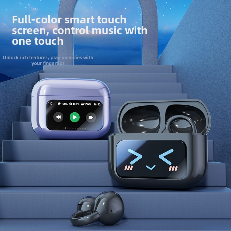 Ασύρματες ακουστικά οστικής αγωγής M100, κλιπ για το αυτί, Bluetooth 5.0, ακύρωση θορύβου, αυτονομία άνω των 8 ωρών