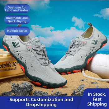 Παπούτσια νερού με διχτυωτό επάνω μέρος, εξωτερική σόλα από φυσικό καουτσούκ, EVA μεσαία σόλα, επάνω μέρος μεσαίου ύψους