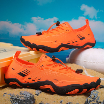 Παπούτσια νερού με διχτυωτό επάνω μέρος, εξωτερική σόλα από φυσικό καουτσούκ, EVA μεσαία σόλα, επάνω μέρος μεσαίου ύψους