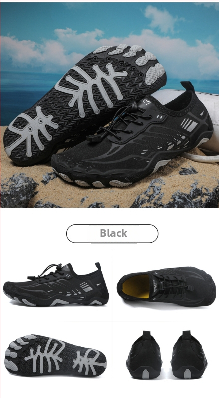 Παπούτσια νερού με διχτυωτό επάνω μέρος, εξωτερική σόλα από φυσικό καουτσούκ, EVA μεσαία σόλα, επάνω μέρος μεσαίου ύψους