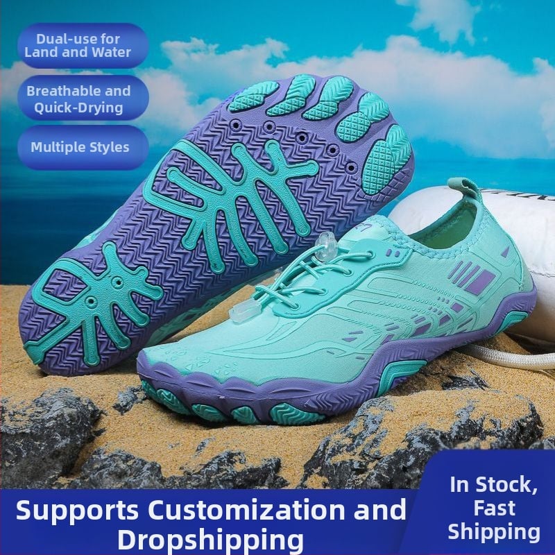 Παπούτσια νερού με διχτυωτό επάνω μέρος, εξωτερική σόλα από φυσικό καουτσούκ, EVA μεσαία σόλα, επάνω μέρος μεσαίου ύψους