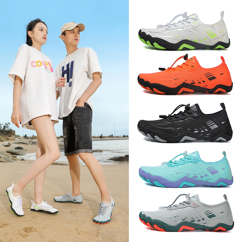 Παπούτσια νερού με διχτυωτό επάνω μέρος, εξωτερική σόλα από φυσικό καουτσούκ, EVA μεσαία σόλα, επάνω μέρος μεσαίου ύψους