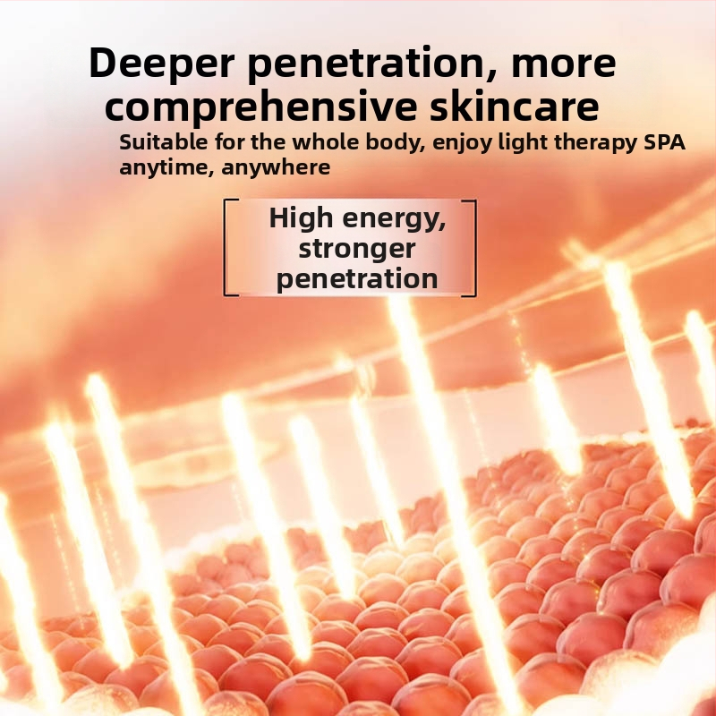 HAOSHIDA LED fotonterápiás szépségberendezés – bőrápolás, vörös és kék fény, negatív ionok (IPX2 vízálló; háztartási használat)