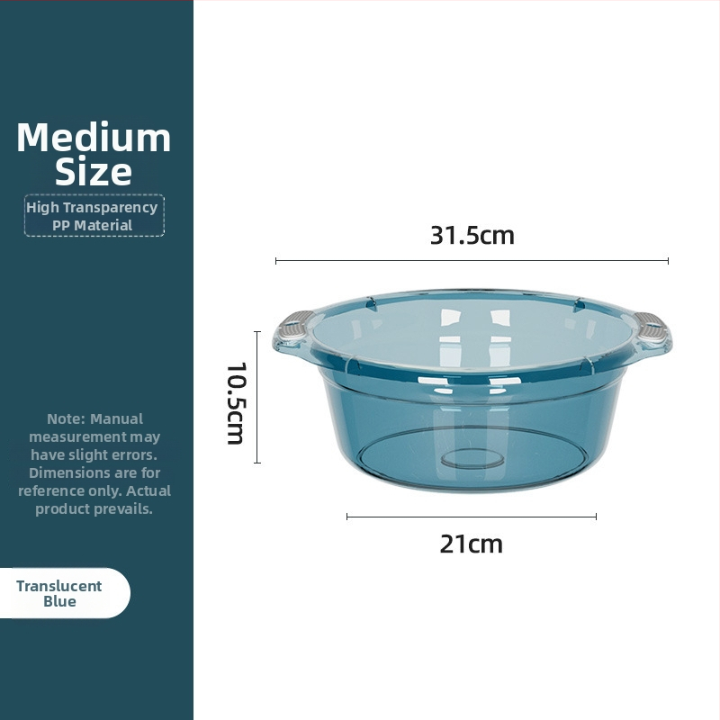 Háztartási műanyag mosóedény, vastagított és tartós, arc- és zöldségmosáshoz (Anyag: Egyéb; Nettó tömeg: 120–150 g; Dobozmennyiség: 60/80 db; Bruttó tömeg: kevesebb, mint 0,5 kg; Piacra kerülés: 2025)