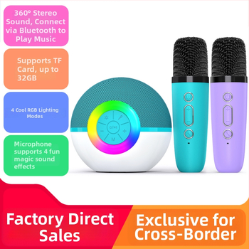 Mașină Bluetooth de karaoke pentru copii, sunet stereo la 360°, slot TF pentru card, baterie încorporată 800–1000mAh, 5W, Bluetooth 5.0, IPX7
