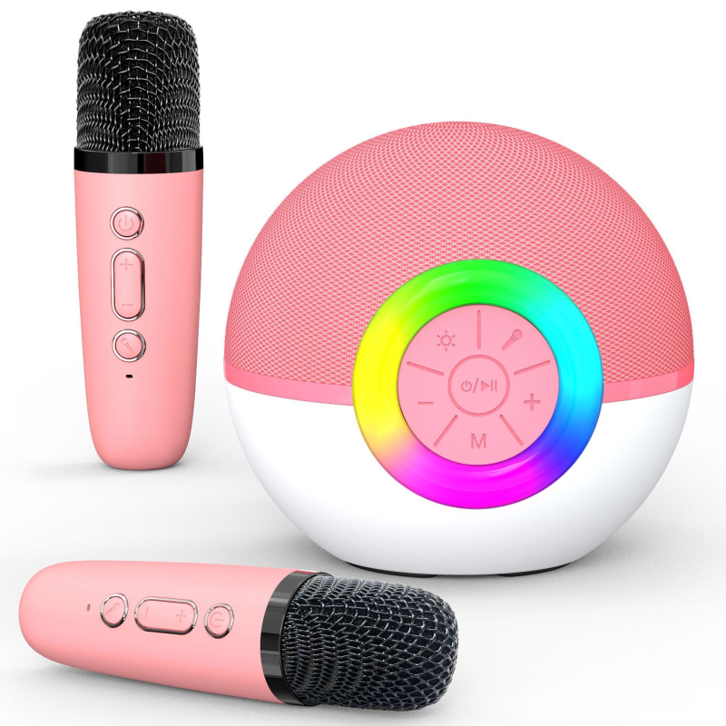Mașină Bluetooth de karaoke pentru copii, sunet stereo la 360°, slot TF pentru card, baterie încorporată 800–1000mAh, 5W, Bluetooth 5.0, IPX7