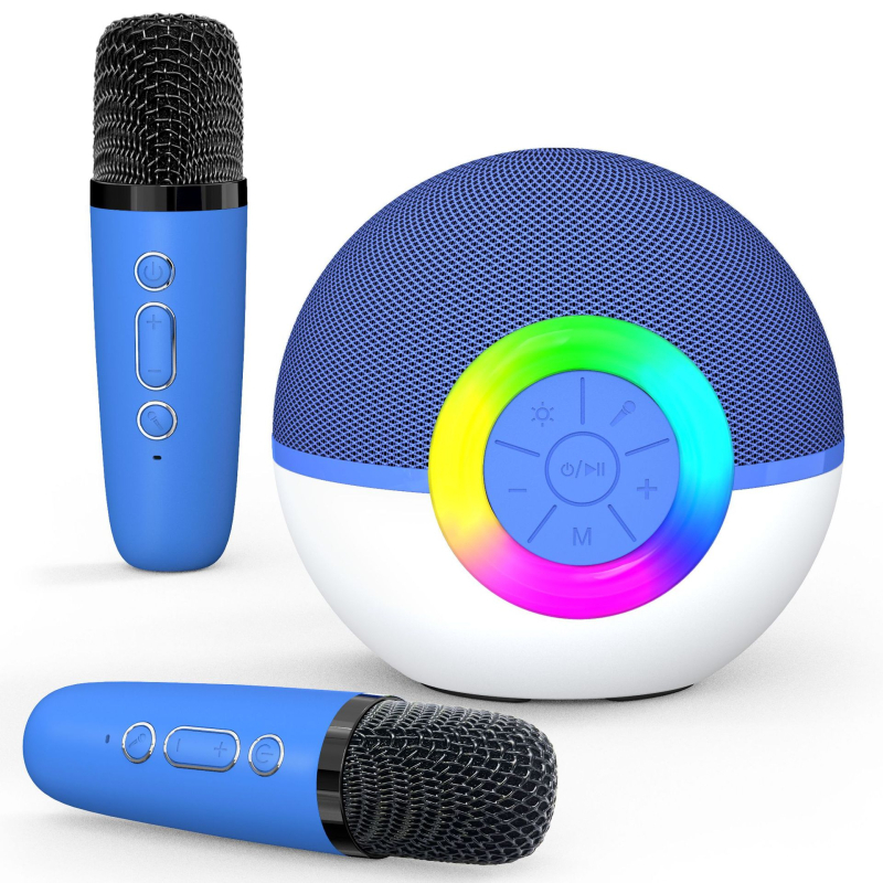 Mașină Bluetooth de karaoke pentru copii, sunet stereo la 360°, slot TF pentru card, baterie încorporată 800–1000mAh, 5W, Bluetooth 5.0, IPX7