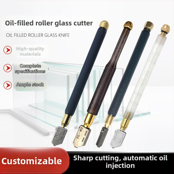 Cuțit de tăiere pentru sticlă cu role diamantate, cap de tăiere cu dublu scop, injecție automată de ulei, multifuncțional, operare manuală