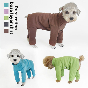 Odeća za pse Teddy-Schnauzer, potpuno pokrivanje za četiri šape, osnovna majica od 100% pamuka, jednobojna