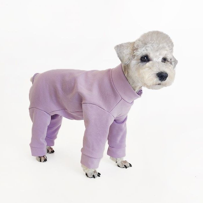 Odeća za pse Teddy-Schnauzer, potpuno pokrivanje za četiri šape, osnovna majica od 100% pamuka, jednobojna