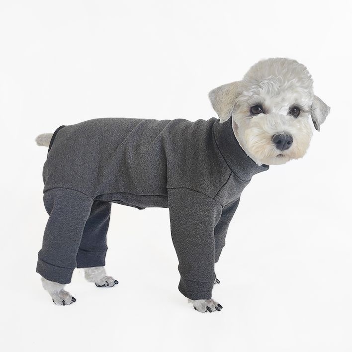 Odeća za pse Teddy-Schnauzer, potpuno pokrivanje za četiri šape, osnovna majica od 100% pamuka, jednobojna
