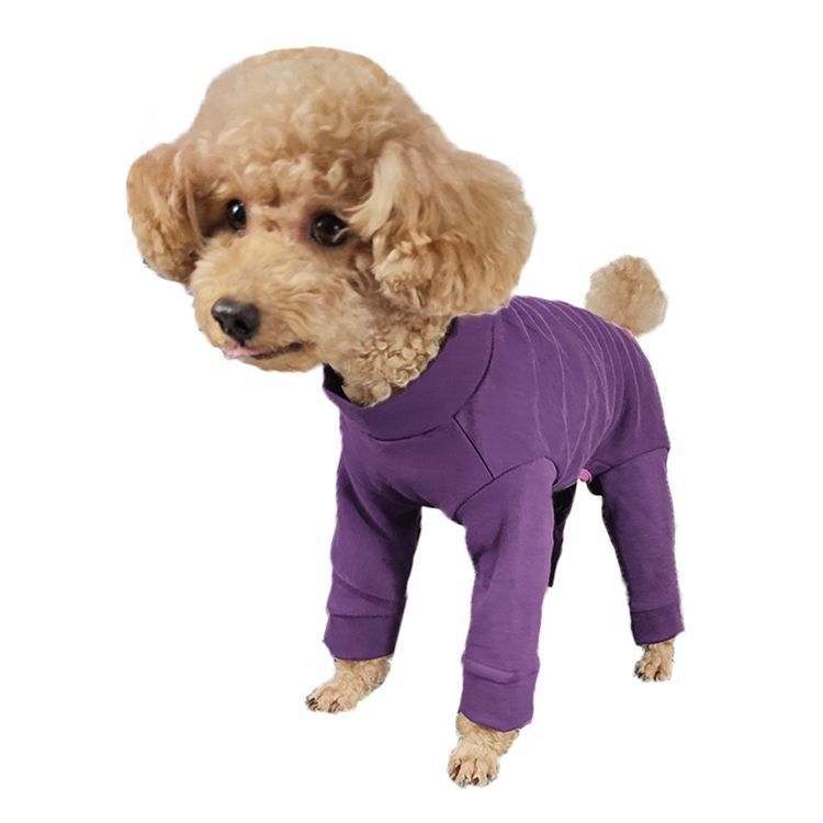 Odeća za pse Teddy-Schnauzer, potpuno pokrivanje za četiri šape, osnovna majica od 100% pamuka, jednobojna