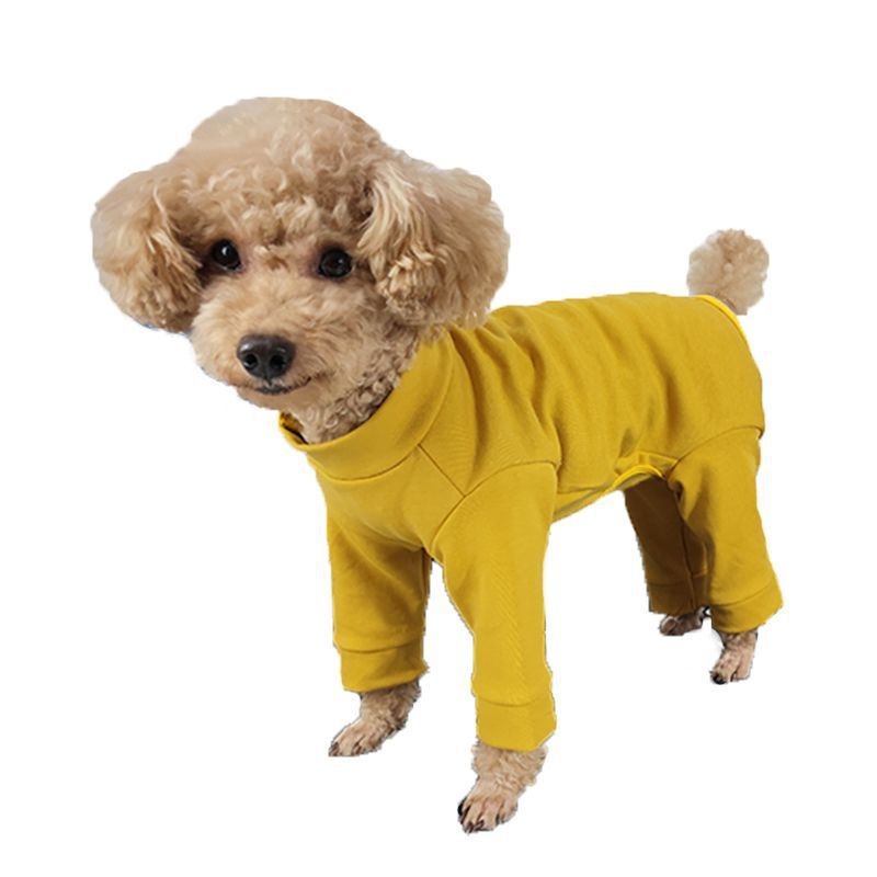 Odeća za pse Teddy-Schnauzer, potpuno pokrivanje za četiri šape, osnovna majica od 100% pamuka, jednobojna