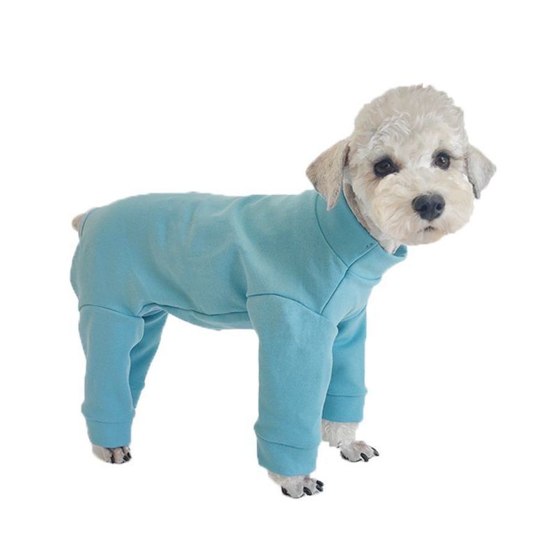 Odeća za pse Teddy-Schnauzer, potpuno pokrivanje za četiri šape, osnovna majica od 100% pamuka, jednobojna