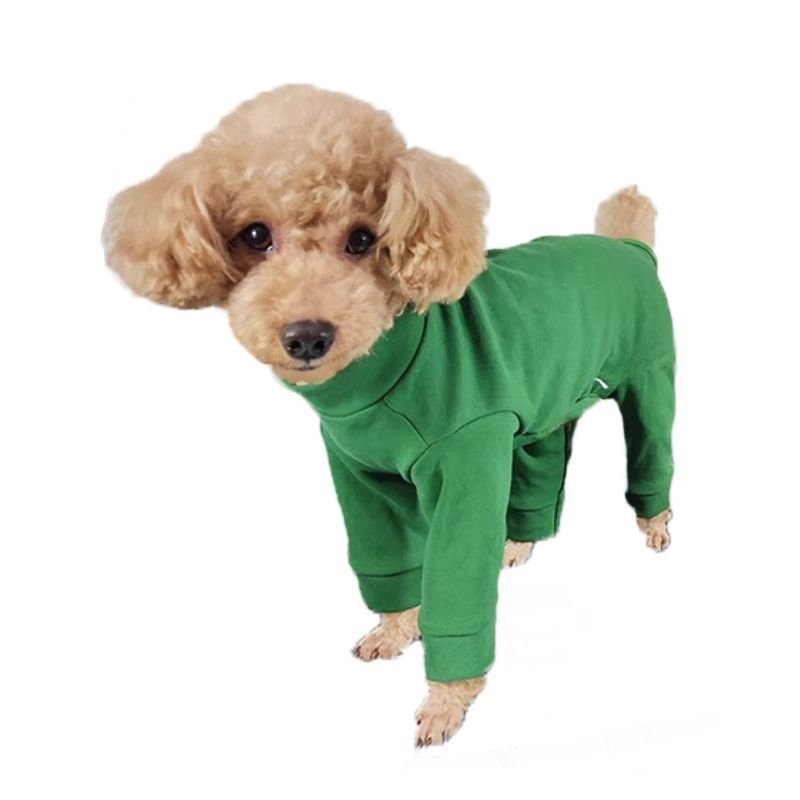 Odeća za pse Teddy-Schnauzer, potpuno pokrivanje za četiri šape, osnovna majica od 100% pamuka, jednobojna