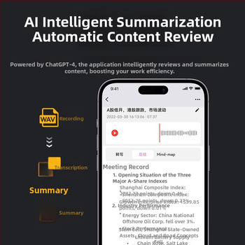 AI καταγραφέας με ευφυή μετάφραση και μεταγραφή, 12 ώρες καταγραφής, MP3/WAV, μέγ. 999 αρχείων, USB 2.0, CNC αλουμινένιο περίβλημα
