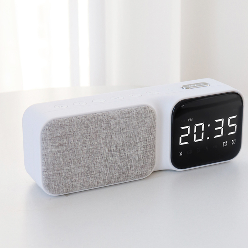 Bluetooth zvučnik s alarmom za stol – prenosni bežični zvuk s ugrađenom baterijom, USB napajanje, Bluetooth 5.3, 100 Hz–20 kHz, SNR ≥75 dB, domet 10 m