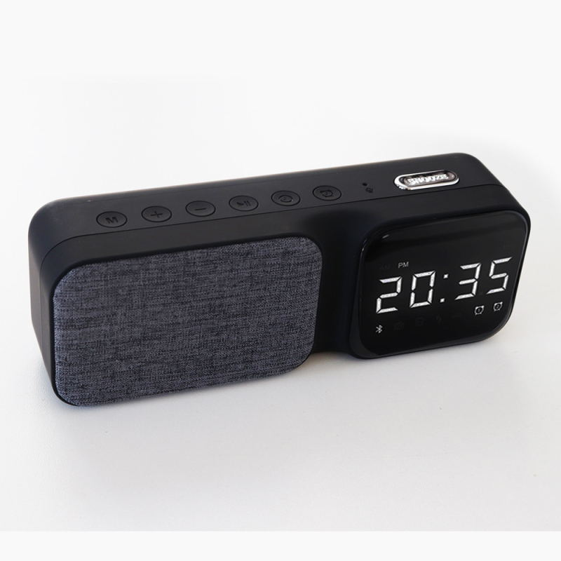 Bluetooth zvučnik s alarmom za stol – prenosni bežični zvuk s ugrađenom baterijom, USB napajanje, Bluetooth 5.3, 100 Hz–20 kHz, SNR ≥75 dB, domet 10 m