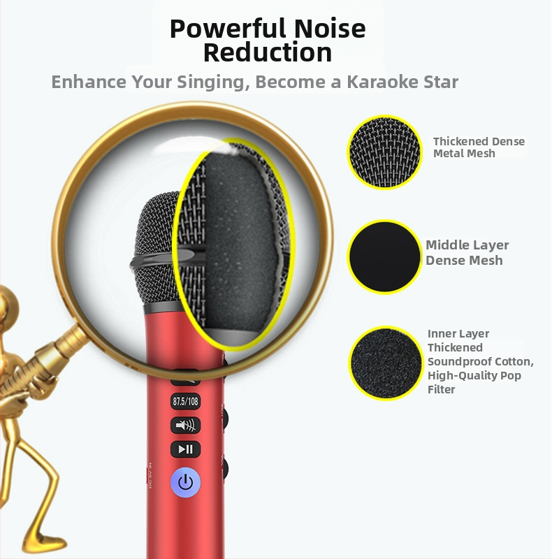 L-698 Integrirani karaoke mikrofon s Bluetooth 5.0, ugrađena baterija 2000–4000 mAh, trajanje 6–8 sati, snaga 15W