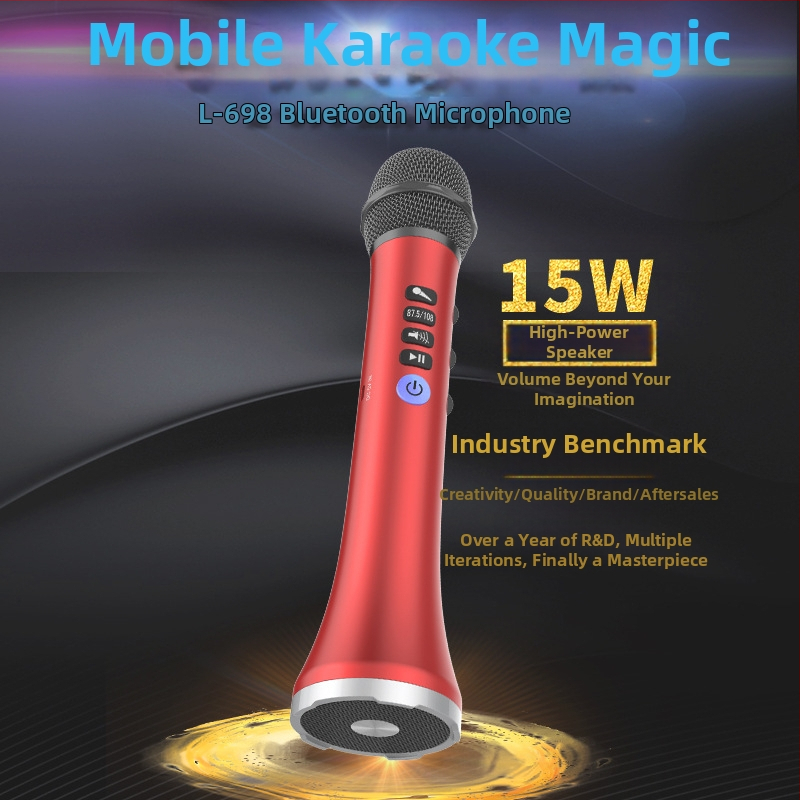 L-698 Integrirani karaoke mikrofon s Bluetooth 5.0, ugrađena baterija 2000–4000 mAh, trajanje 6–8 sati, snaga 15W