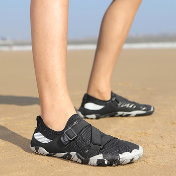 Παπούτσια για περάσεις ποταμού — διαπνέσιμο επάνω από πλέγμα, σόλα από φυσικό καουτσούκ, χαμηλός σχεδιασμός, ελαστική ταινία κλεισίματος