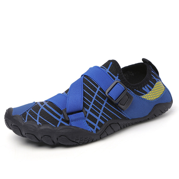 Παπούτσια για περάσεις ποταμού — διαπνέσιμο επάνω από πλέγμα, σόλα από φυσικό καουτσούκ, χαμηλός σχεδιασμός, ελαστική ταινία κλεισίματος