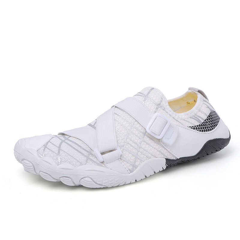 Παπούτσια για περάσεις ποταμού — διαπνέσιμο επάνω από πλέγμα, σόλα από φυσικό καουτσούκ, χαμηλός σχεδιασμός, ελαστική ταινία κλεισίματος