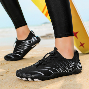 Παπούτσια διάσχισης ποταμών με διχτυωτό επάνω μέρος, αντιολισθητική καουτσούκ εξωτερική σόλα, καουτσούκ μεσαία σόλα, εσωτερικό στρώμα αέρα, χαμηλό ύψος