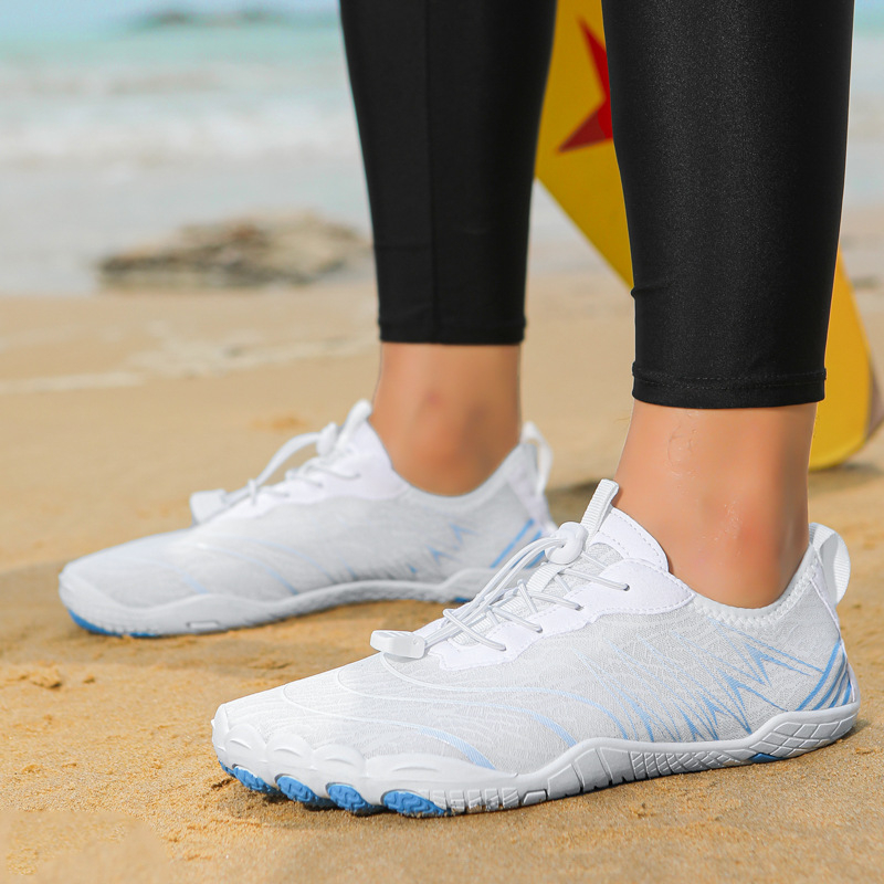 Παπούτσια διάσχισης ποταμών με διχτυωτό επάνω μέρος, αντιολισθητική καουτσούκ εξωτερική σόλα, καουτσούκ μεσαία σόλα, εσωτερικό στρώμα αέρα, χαμηλό ύψος