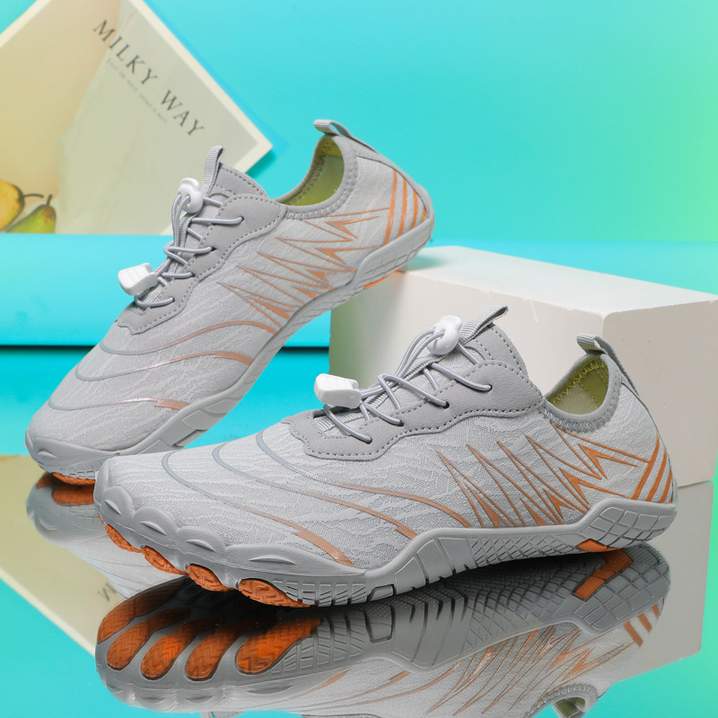 Παπούτσια διάσχισης ποταμών με διχτυωτό επάνω μέρος, αντιολισθητική καουτσούκ εξωτερική σόλα, καουτσούκ μεσαία σόλα, εσωτερικό στρώμα αέρα, χαμηλό ύψος