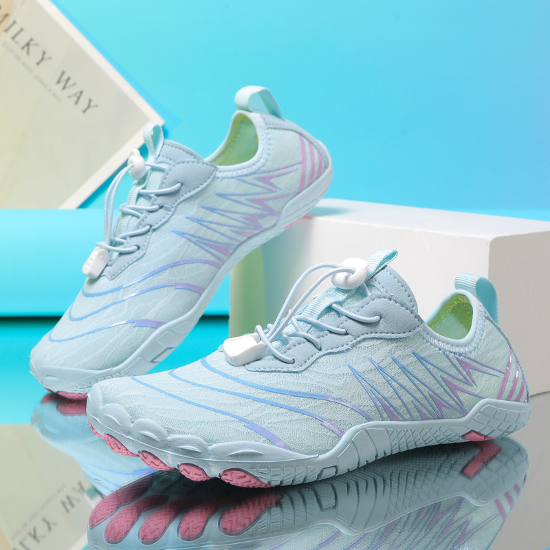 Παπούτσια διάσχισης ποταμών με διχτυωτό επάνω μέρος, αντιολισθητική καουτσούκ εξωτερική σόλα, καουτσούκ μεσαία σόλα, εσωτερικό στρώμα αέρα, χαμηλό ύψος