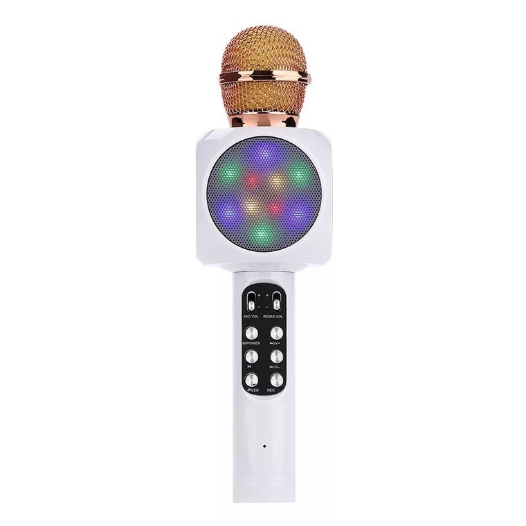 Mengqi WS-1816 Bluetooth karaoke mikrofon i zvučnik s integriranim mikrofonom, kondenzatorski mikrofon, 5W, Bluetooth 5.3, frekvencijski raspon 100 Hz-20 kHz, SNR ≥100 dB, izmjenjiva baterija 1200 mAh