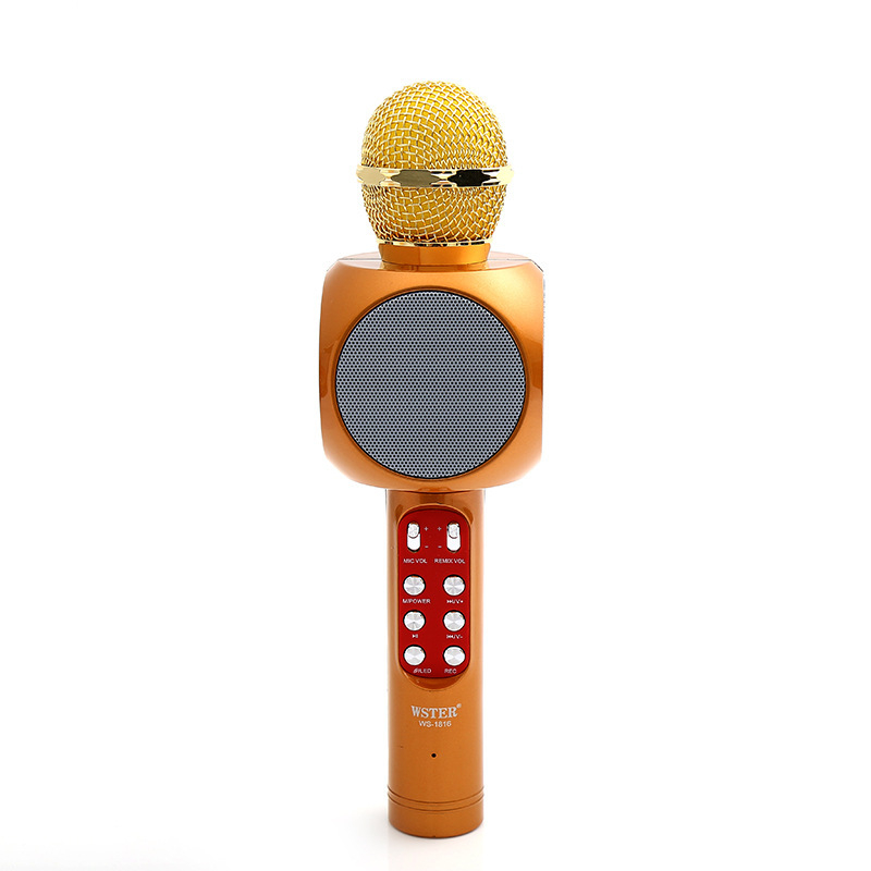 Mengqi WS-1816 Bluetooth karaoke mikrofon i zvučnik s integriranim mikrofonom, kondenzatorski mikrofon, 5W, Bluetooth 5.3, frekvencijski raspon 100 Hz-20 kHz, SNR ≥100 dB, izmjenjiva baterija 1200 mAh