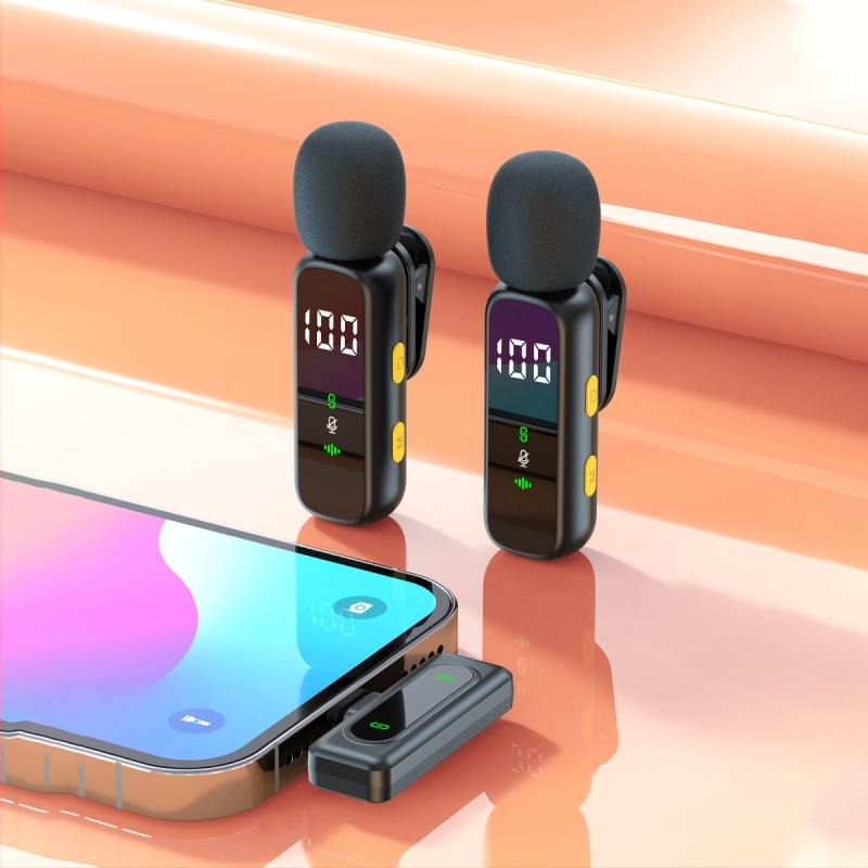 Lavalier mikrofoni L06, Bluetooth 5.3, omnidirekcijsko snimanje zvuka, frekvencijski raspon 20 Hz–20 kHz, trajanje baterije 6–8 sati