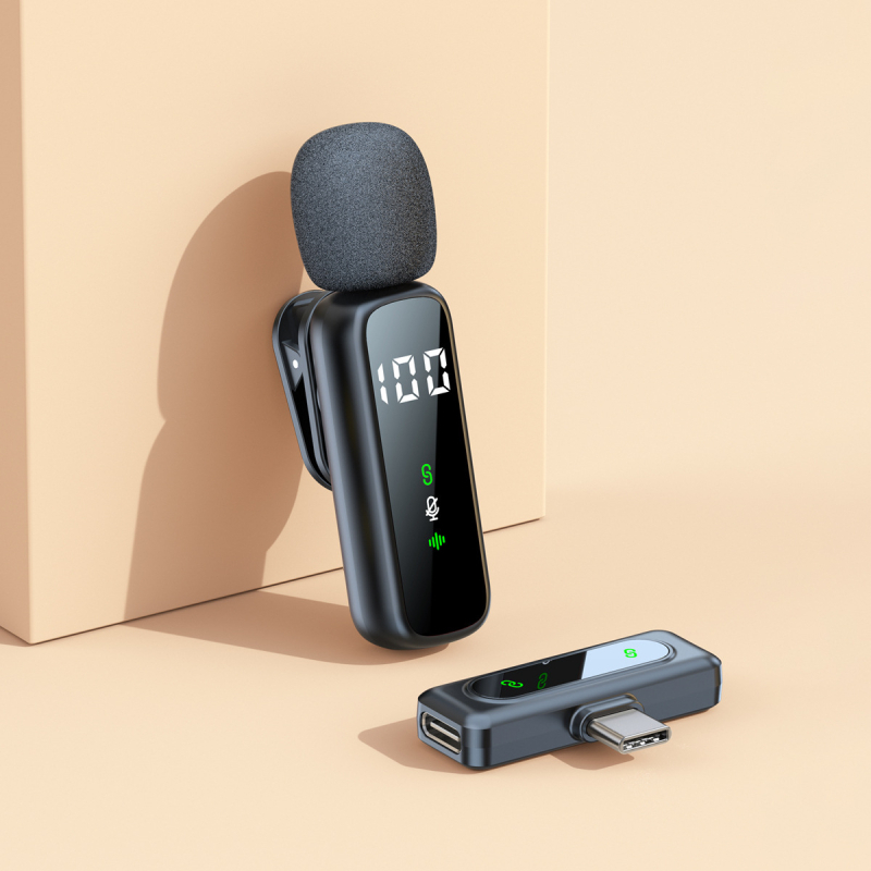 Lavalier mikrofoni L06, Bluetooth 5.3, omnidirekcijsko snimanje zvuka, frekvencijski raspon 20 Hz–20 kHz, trajanje baterije 6–8 sati