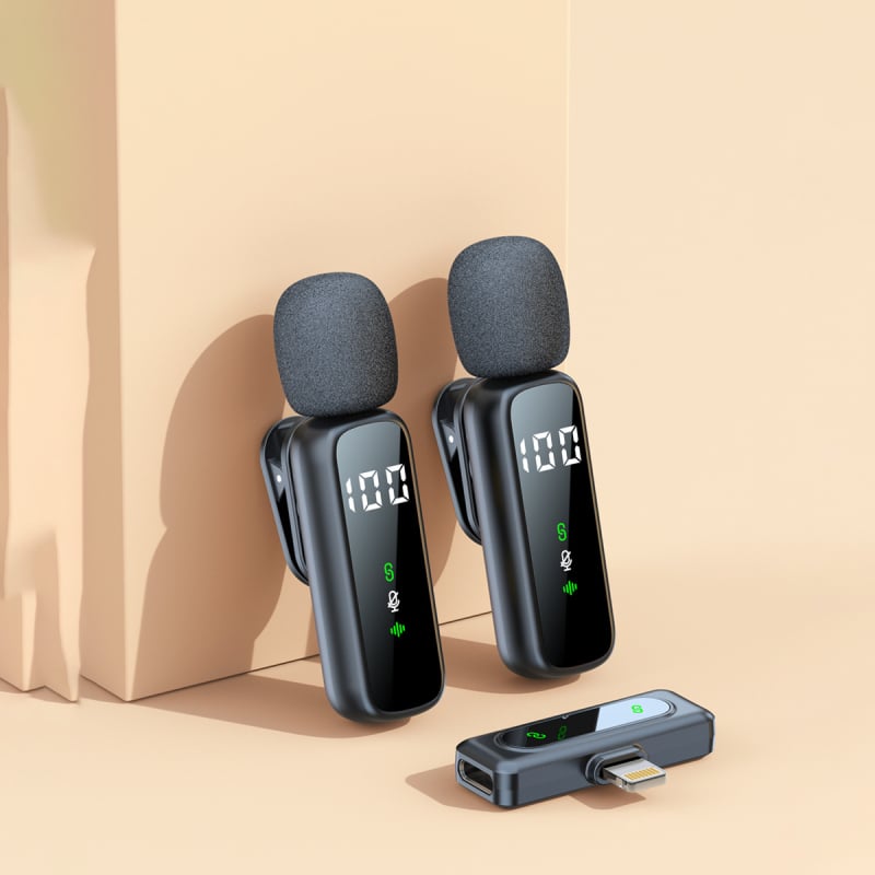Lavalier mikrofoni L06, Bluetooth 5.3, omnidirekcijsko snimanje zvuka, frekvencijski raspon 20 Hz–20 kHz, trajanje baterije 6–8 sati