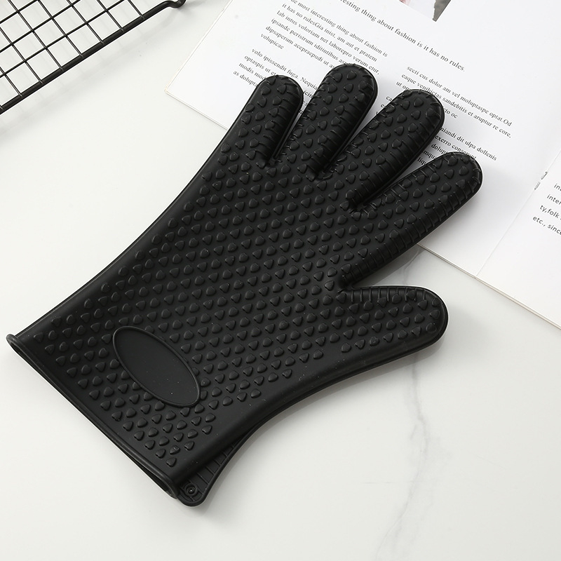 Szilikonból készült hőszigetelt konyhai kesztyű – égés elleni védelem, modern minimalista stílus, testre szabható