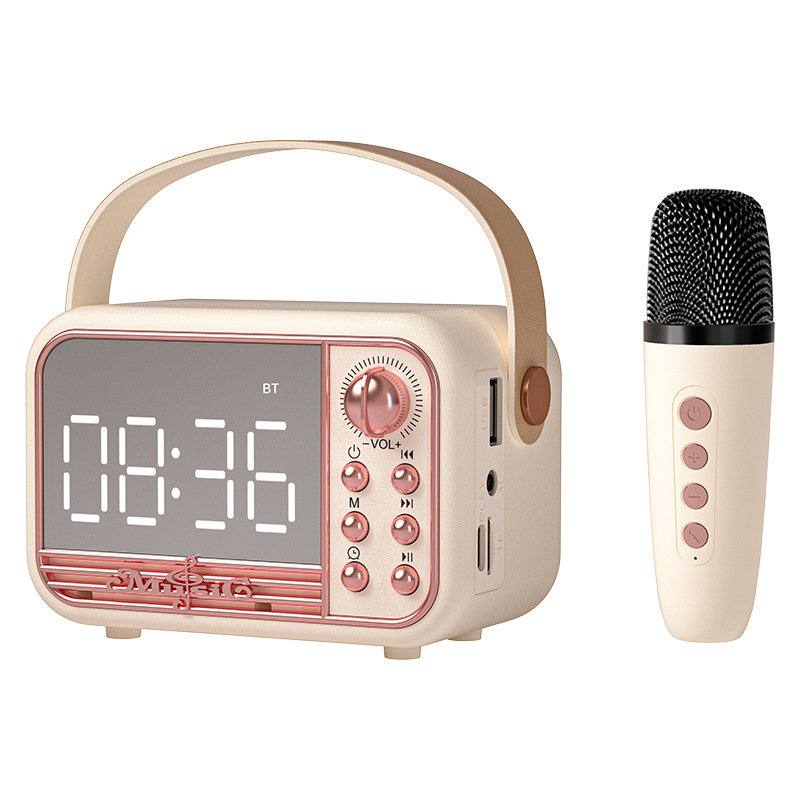 Ceas de alarmă Bluetooth cu difuzor, baterie încorporată, 5W, IPX5, răspuns în frecvențe 30Hz–15kHz