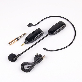 2.4G bežični headset mikrofon, klips na glavu, ugrađena baterija 300–500 mAh, frekvencijski odziv 100 Hz–20 kHz, trajanje baterije 8–12 sati