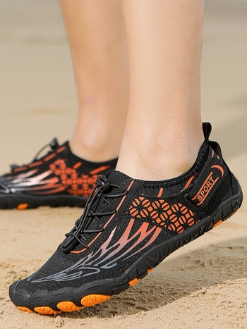 Παπούτσια ποταμού για πεζοπορία — διαπνέον επάνω μέρος από διχτυωτό ύλικό, γρήγορο στέγνωμα, χαμηλό ύψος, ελαστική λουρί κλεισίματος, αντιολισθητική καουτσούκ σόλα