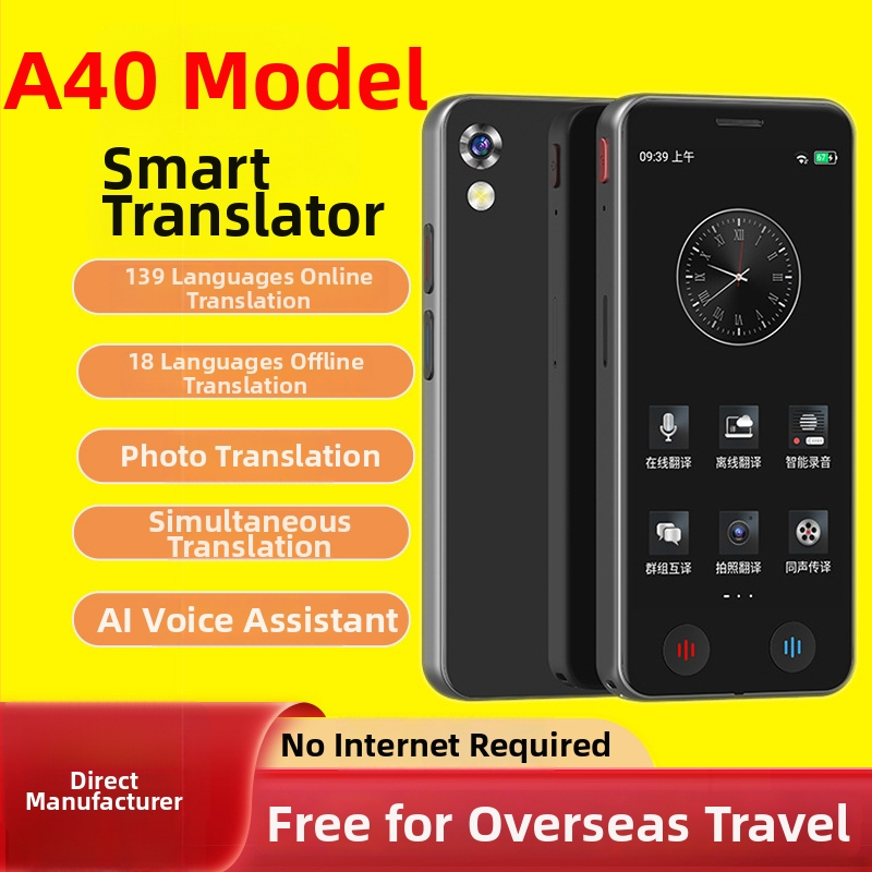 Common Language M80pro Prekladač — AI preklad v reálnom čase, Android operačný systém, Bluetooth, dosah 10 m, ovládanie dotykom a tlačidlom