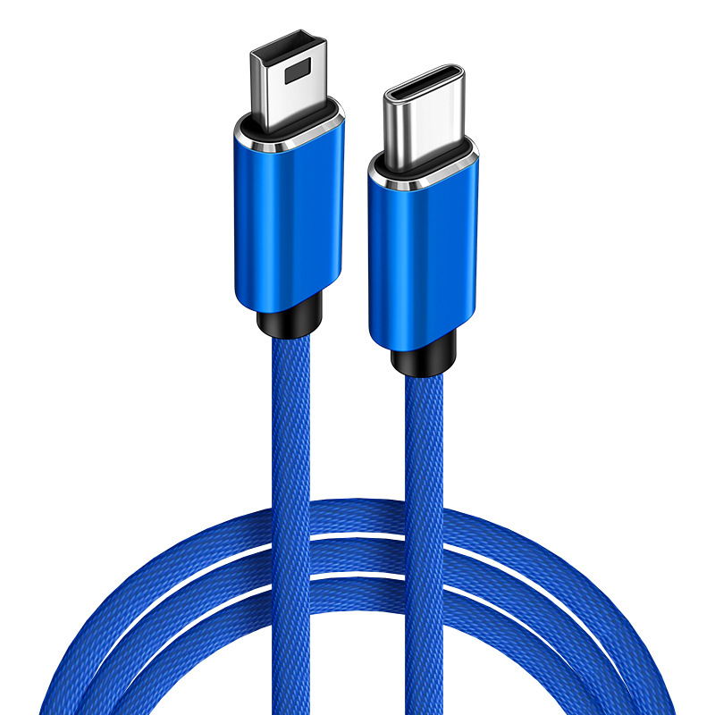 OTG USB-C dátový kábel s koncovkami Mini USB na Type-C a T-Port, samec-samec, Digital Fox